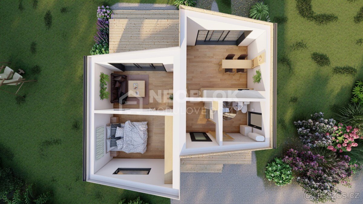 NÍZKOENERGETICKÝ MOBILNÍ DŮM 50,8 M2, VÝROBA V ČR