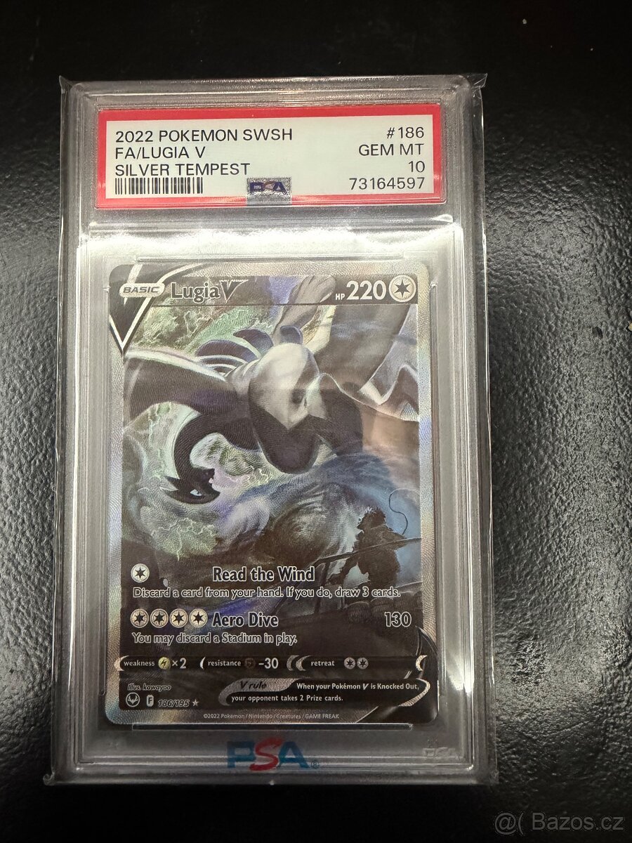 Pokemon 2022 Lugia V 186/195 Alt Art Silver Tempest PSA 10