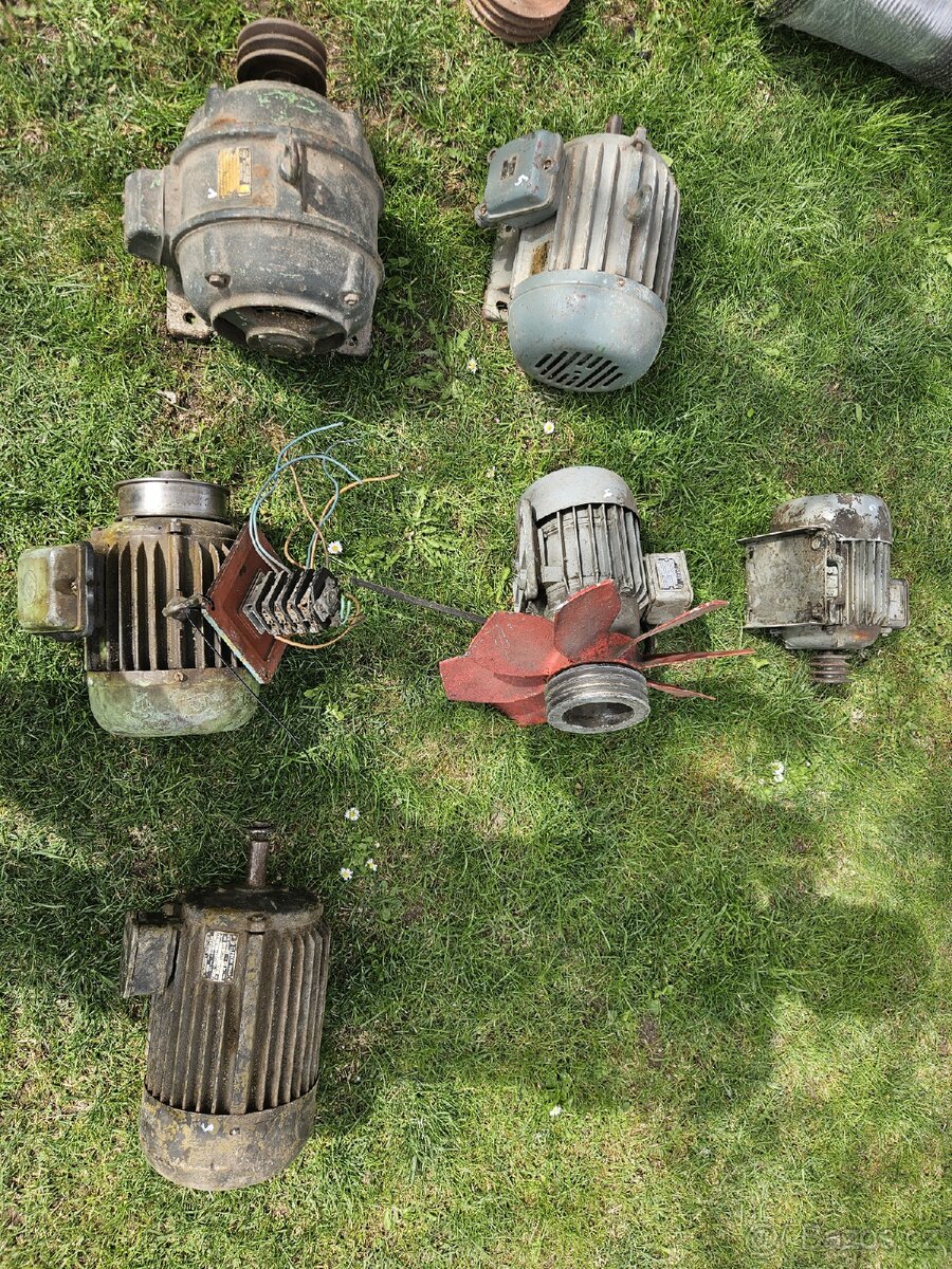 Elektromotory a řemenice