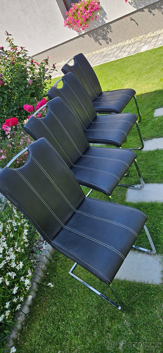 Koženkové jídelní židle 4Ks