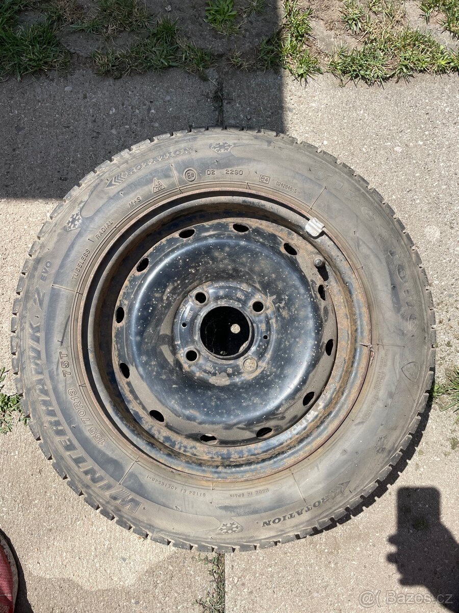 Kola r13 (5x13, 4x108 ET20) + zimní pneu 155/70 a 165/70 r13