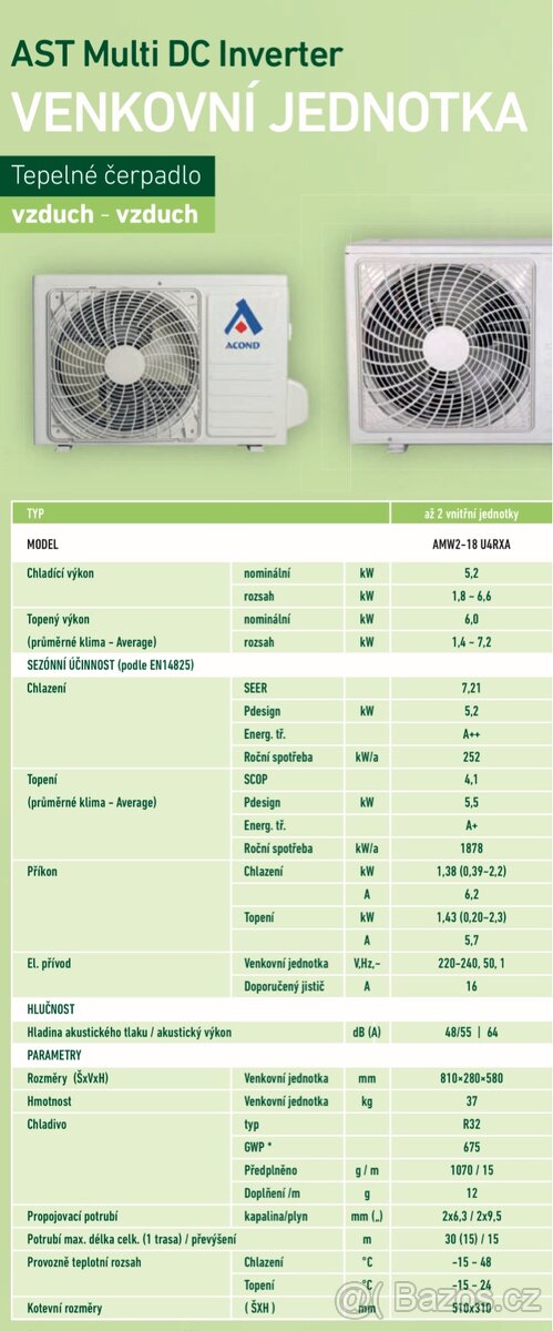 Tepelné čerpadlo Acond
