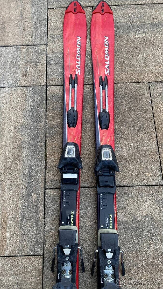 Lyže Salomon SUPERAXE TEAM 150 cm – velmi dobrý stav