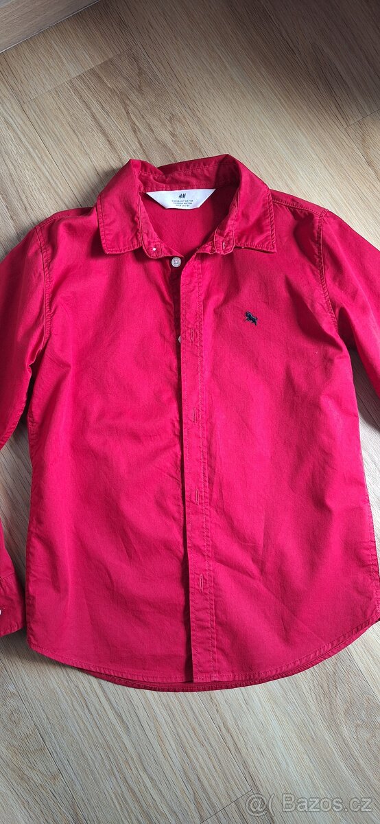 Košile červená H&M vel.128
