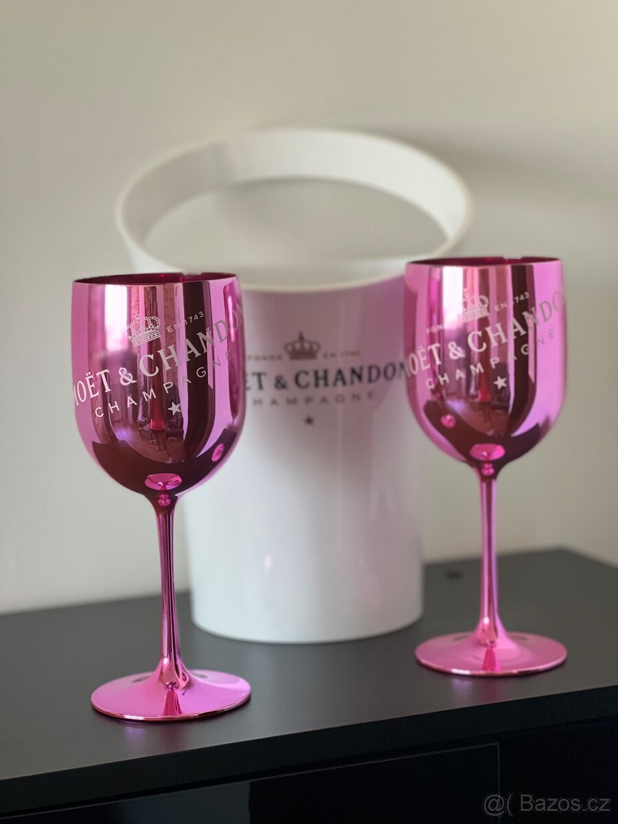 Pink/ ruzove moet skleničky