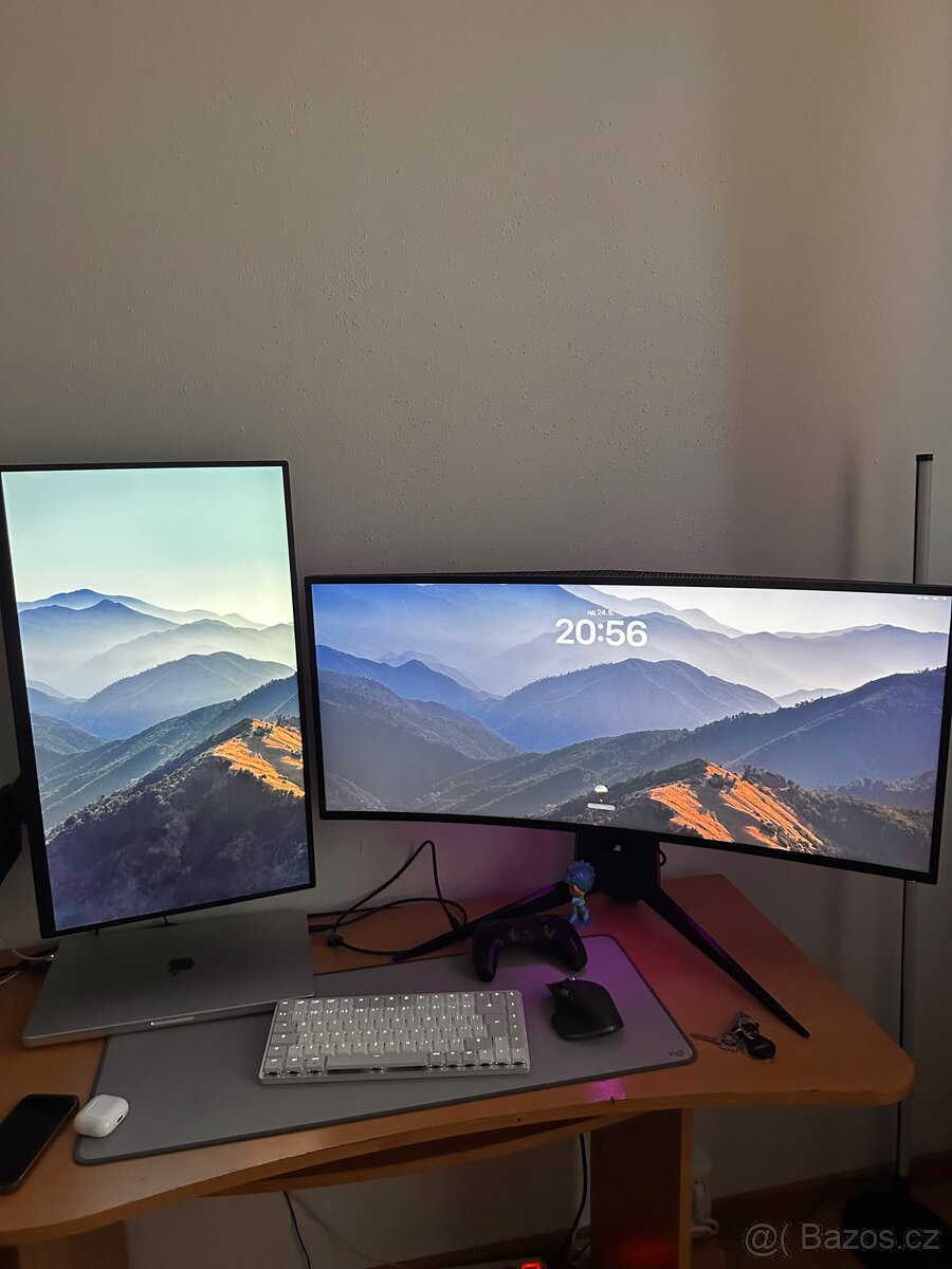 Prodám pracovní / herní setup – Dell Alienware 34” + LG 27