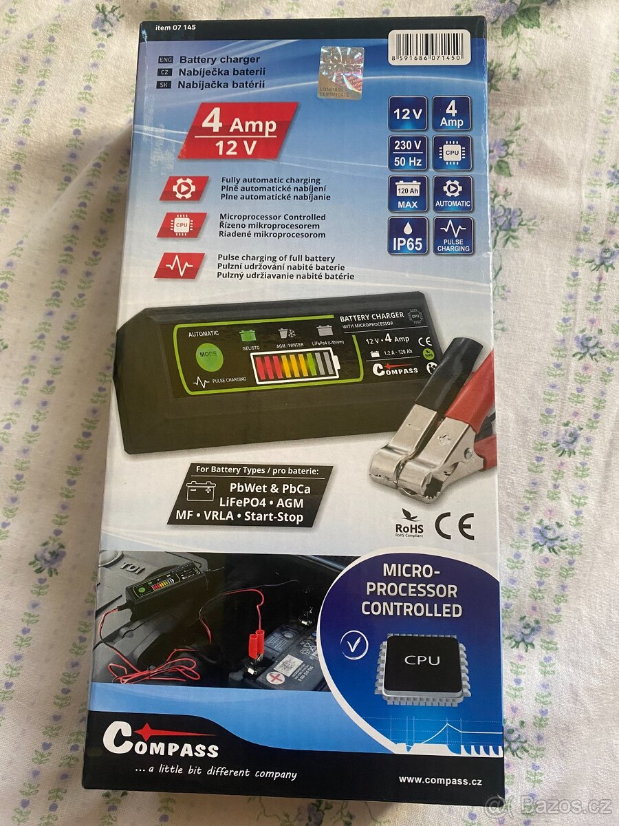 Nabíječka 12V/4A s mikroprocesorem Compass - Nová