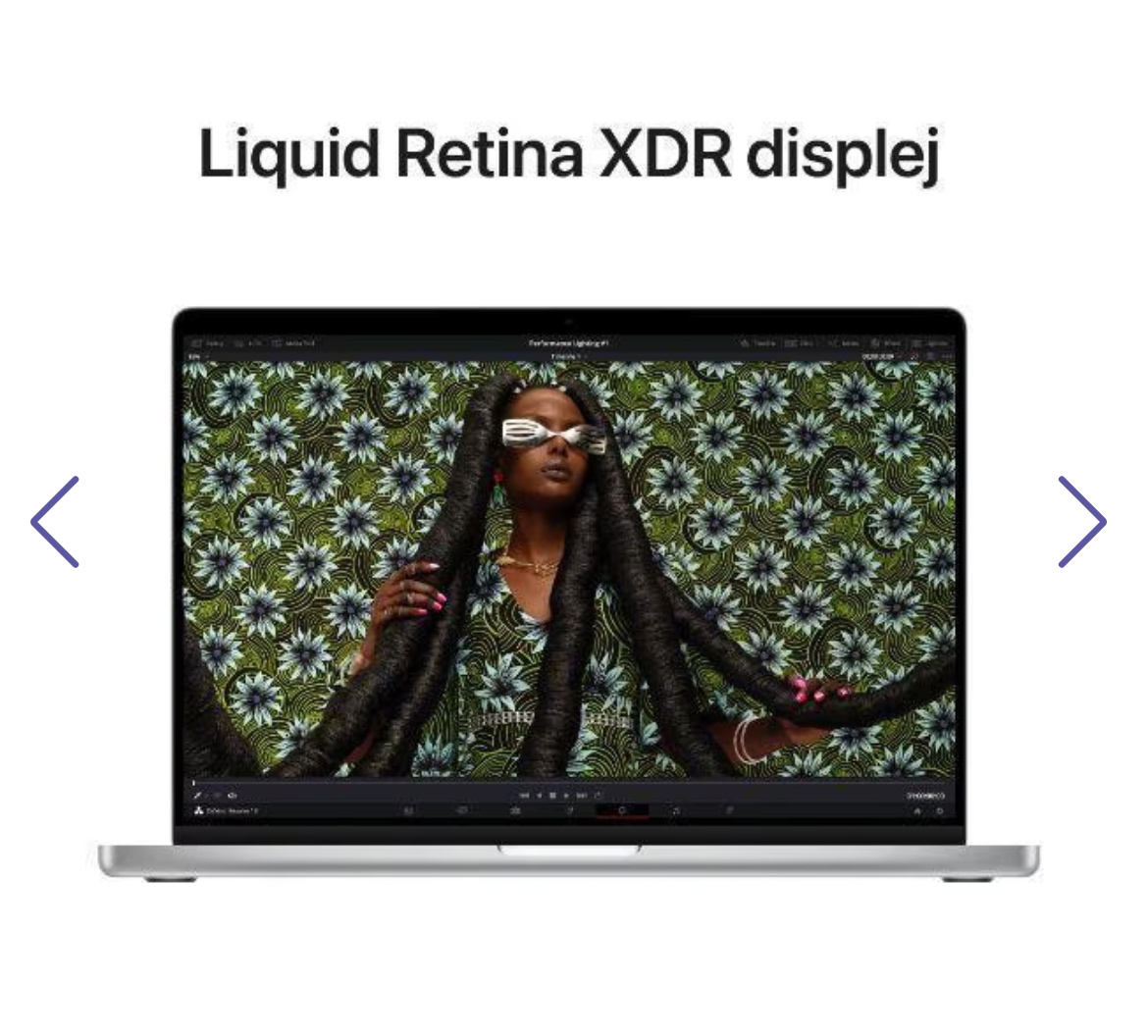 MacBook Pro 16", Apple M2 Pro 12jádrové CPU, 19jádrové GPU