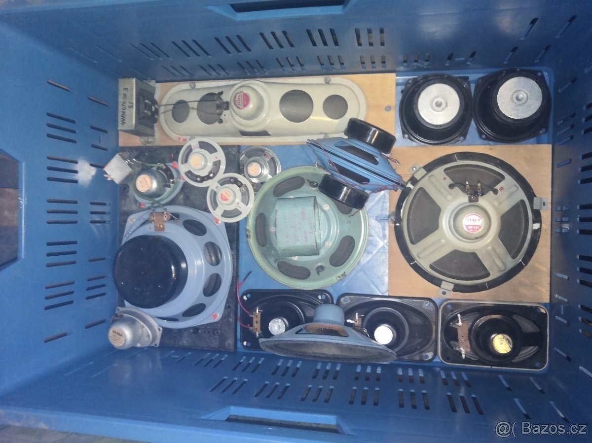 Reproduktory Tesla, Unitra, Videoton, Pioneer atd..