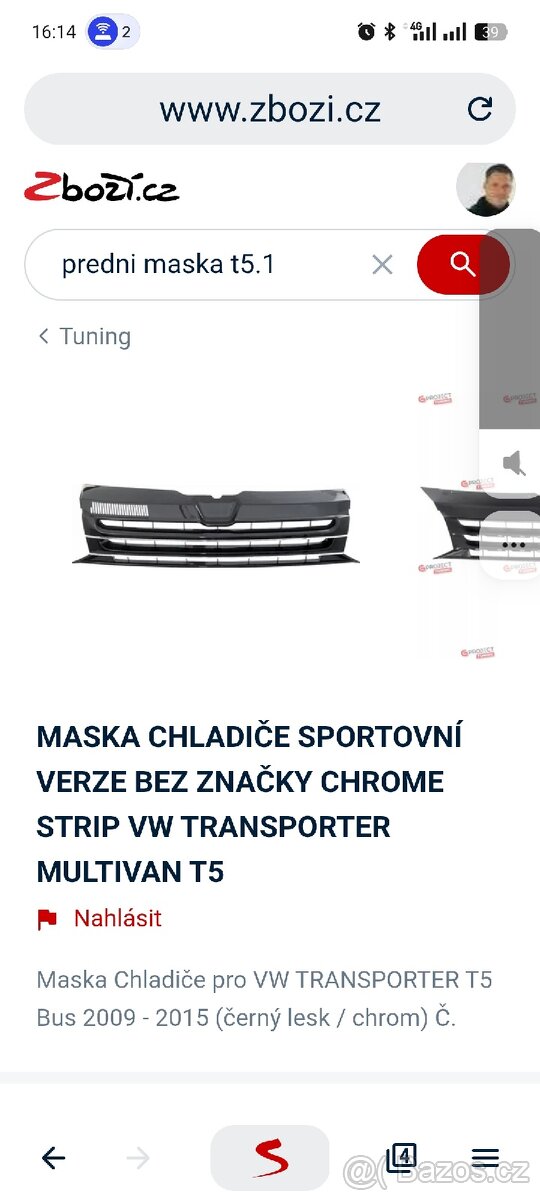 Maska přední T5.1