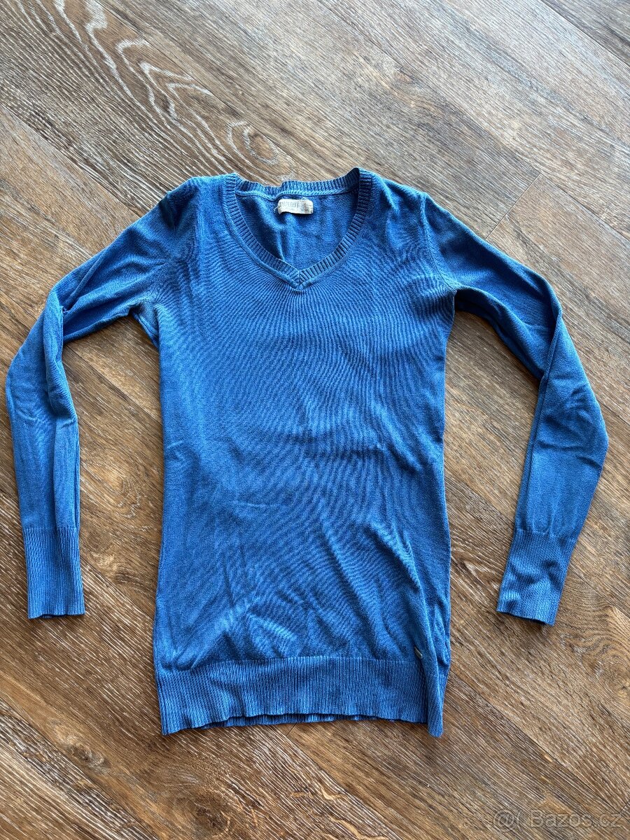 Dámský delší modrý svetr, vel. S, Time out