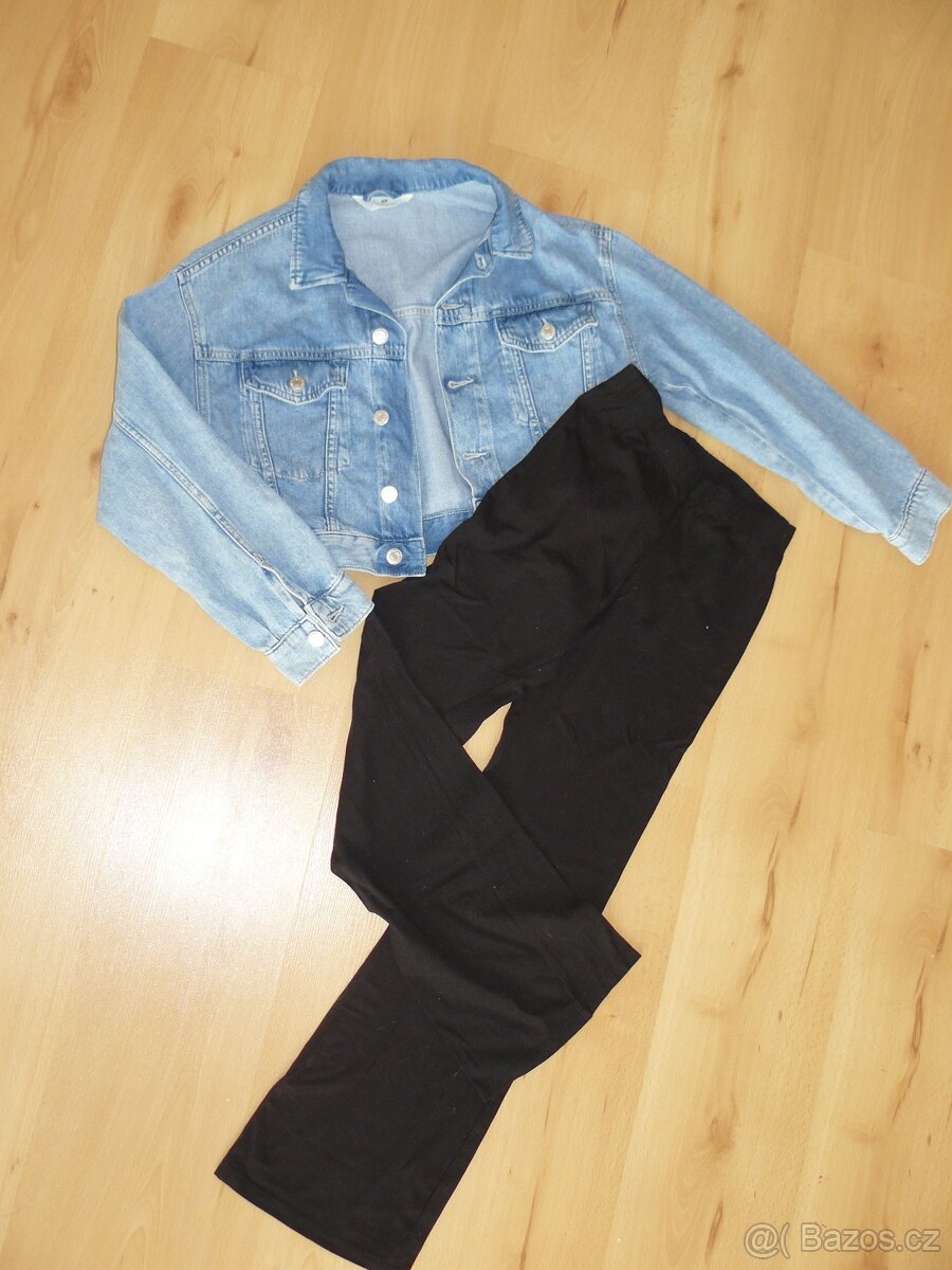 Riflová bundička a kalhoty vel. 152....rozklikněte