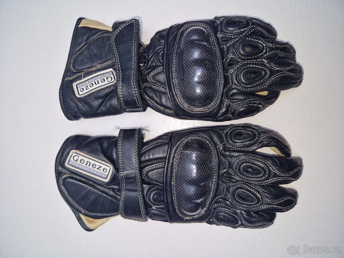 Kožené motorkářské rukavice dámské