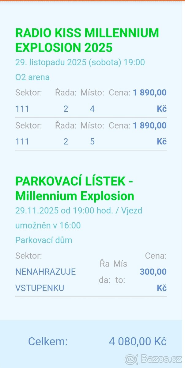 EXCLUSIVE lístky 2x Kiss Millennium explosion 2025