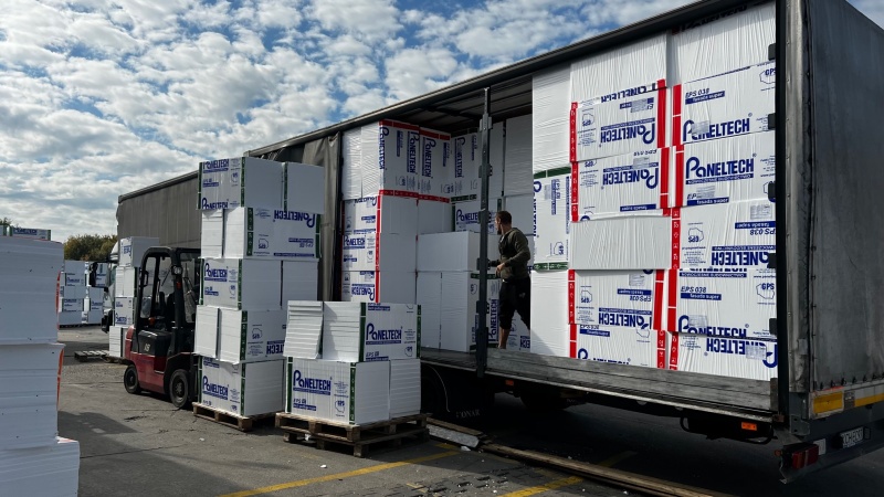 Polystyrén, cihly, větší projekty