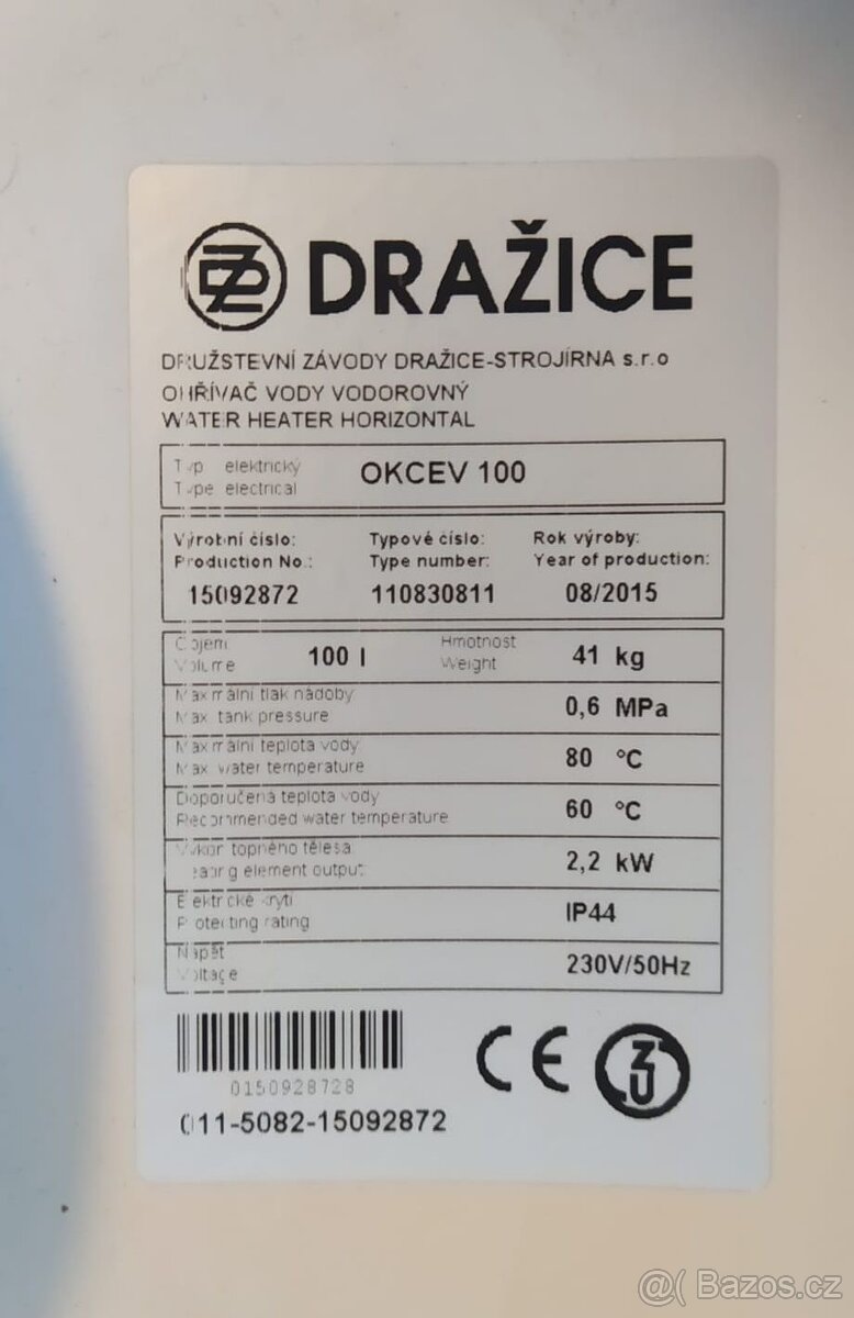 Bojler Dražice OKCEV 100