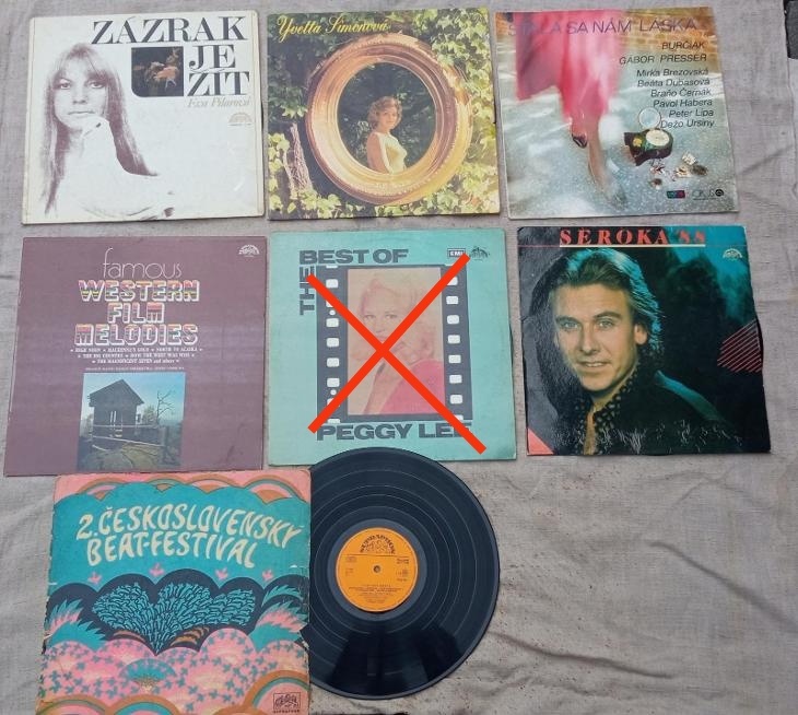 6 x LP deska různé. Sada č.2