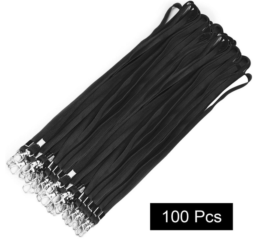 Šňůrky na krk - Fushing 100 ks balení Černé