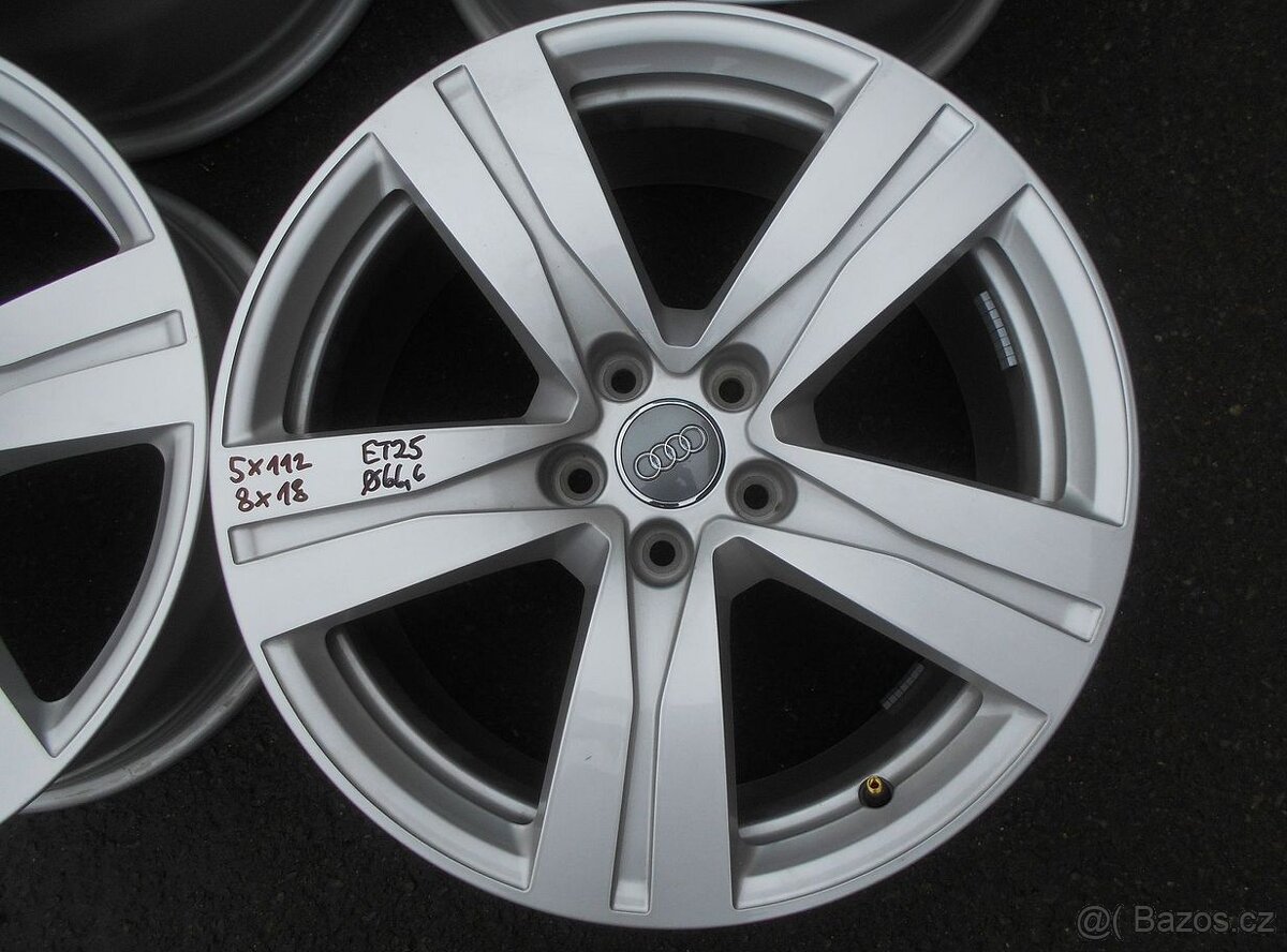 Alu disky originál Audi 18", 5x112, ET 25, šíře 8J