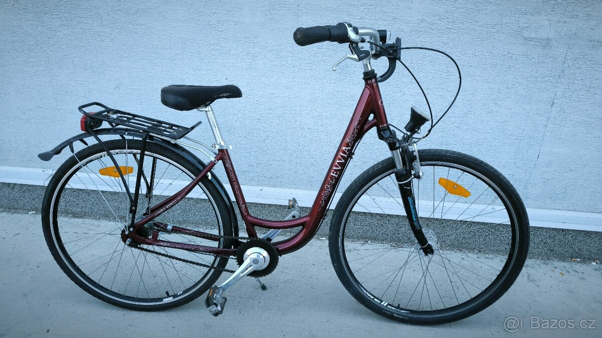 Pohodlné dámské městské kolo Evvia na 160-180cm