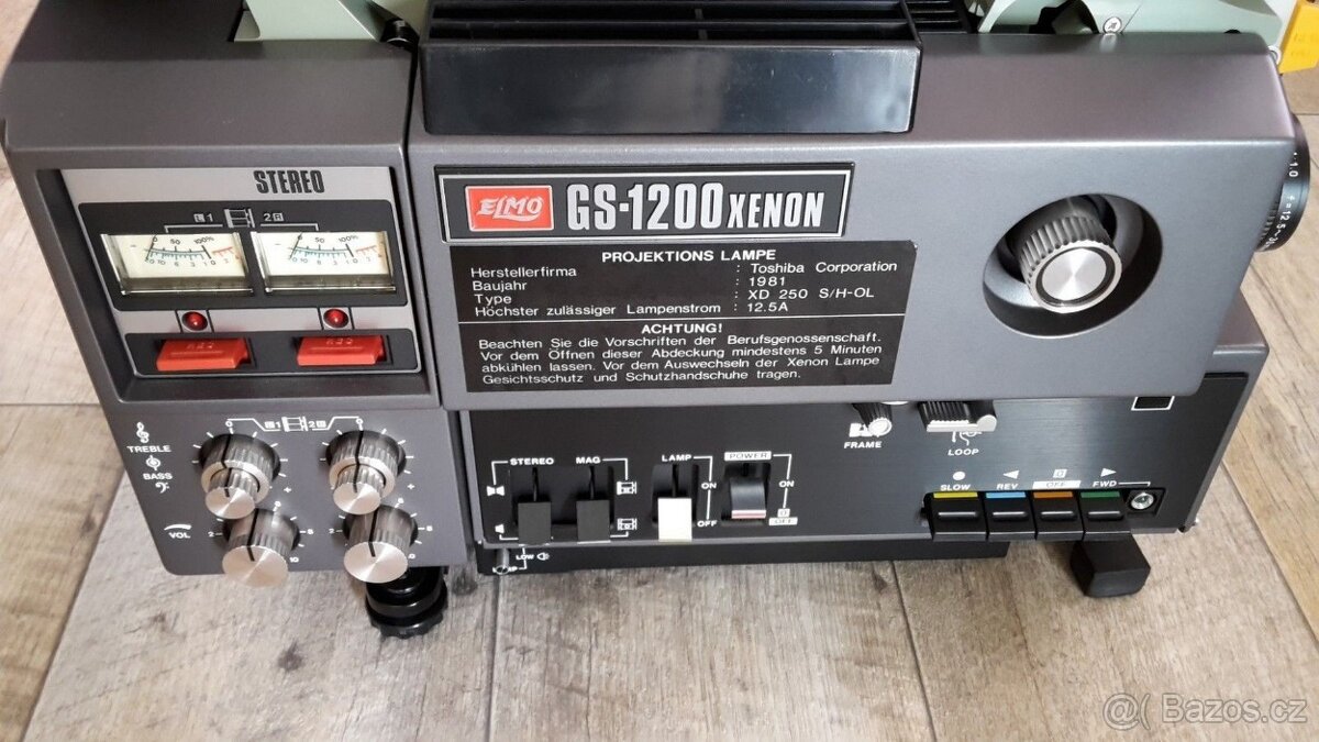 Zvukový filmový stroj S8 Elmo GS-1200 XENON Stereo s pohonem