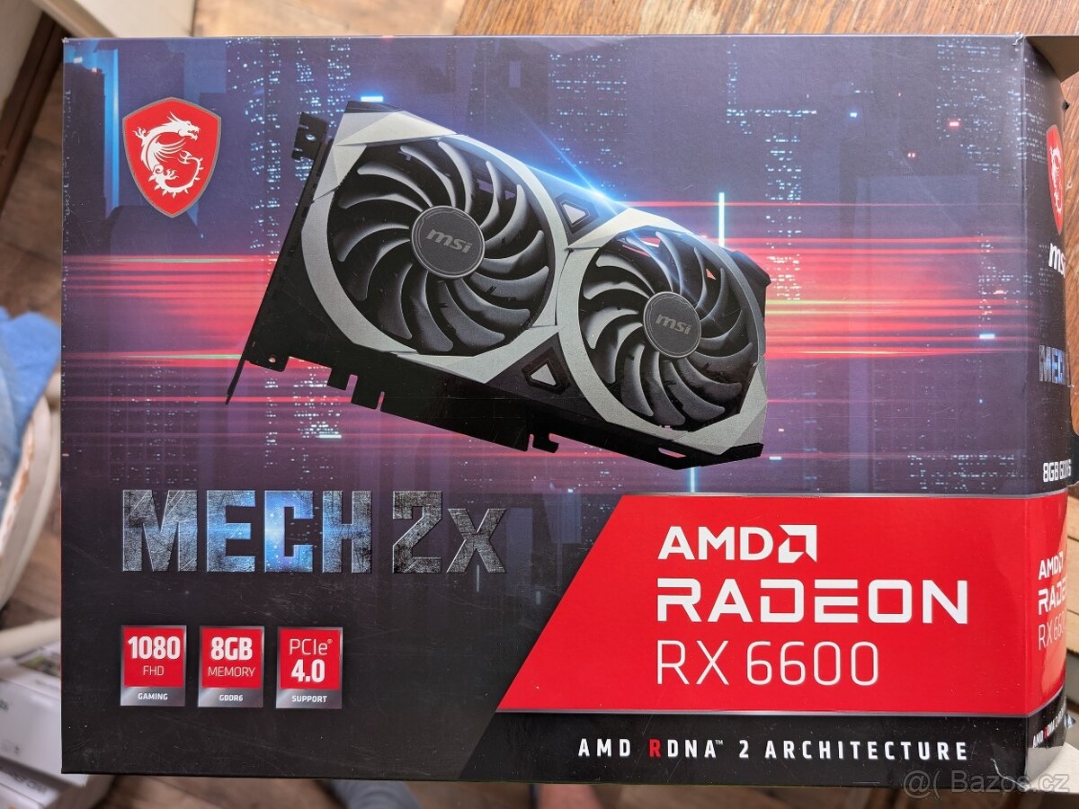 MSI RX 6600 MECH 2X 8GB - TOP stav