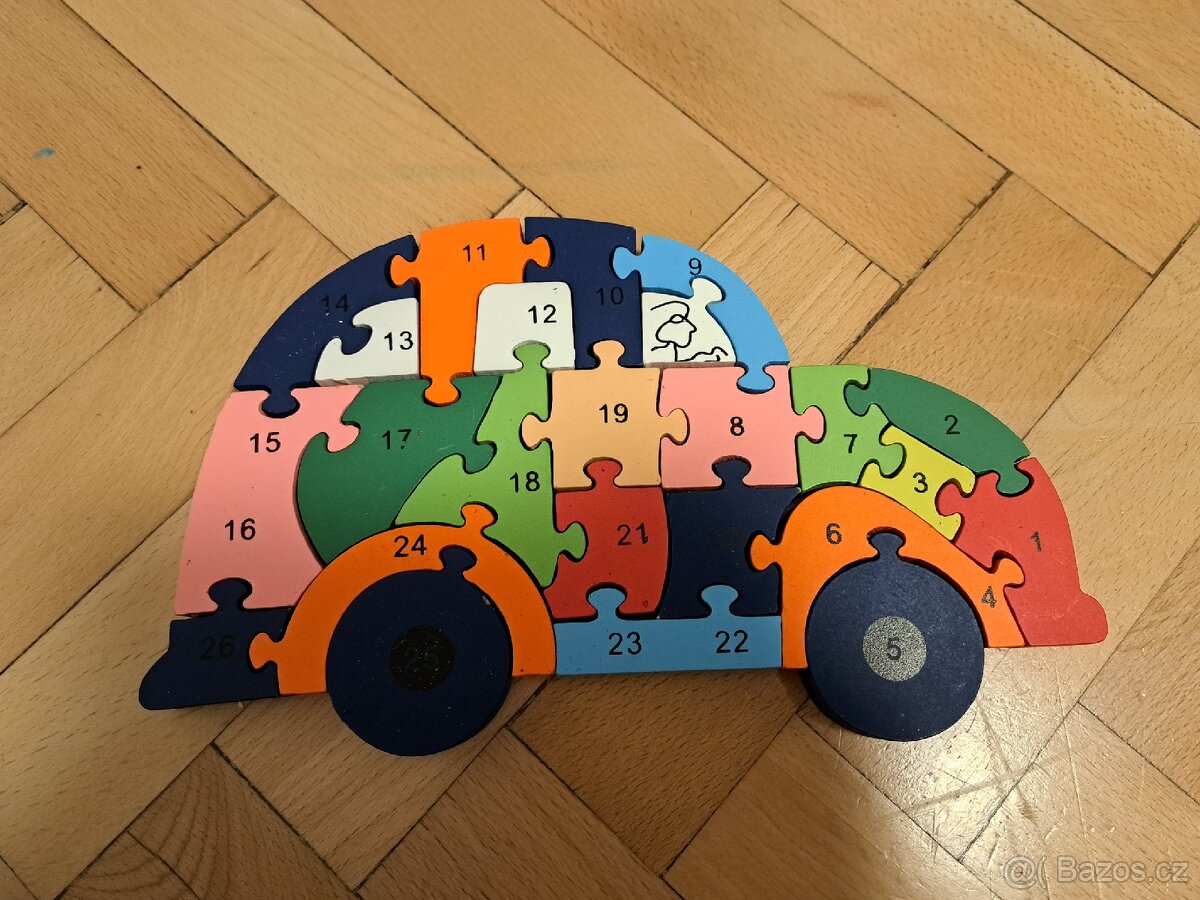 Dřevěné puzzle pro deti 2ks