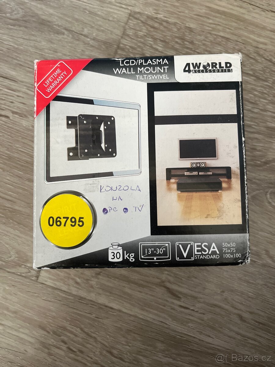 2x univerzální nástěnný držák na televizor/monitor