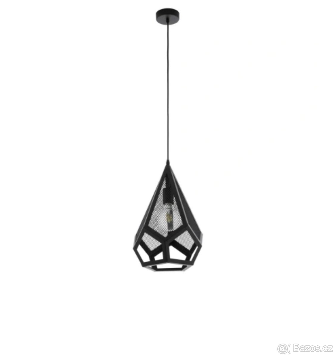 EGLO závěsné světlo / lustr na lanku černá vintage