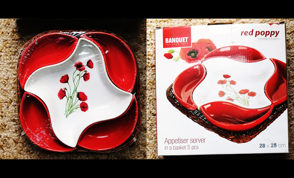 Miska červená Red Poppy 5-ti dílná