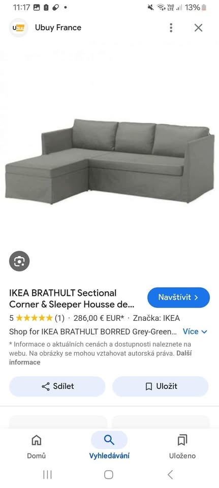 Ikea pohovka brathult včetně nového náhradního potahu