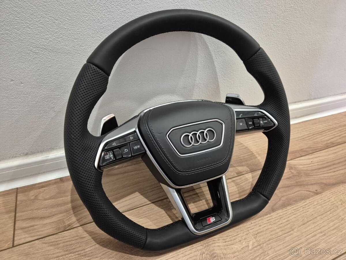 KOZENY VOLANT AUDI ZREZANY S PADLAMI AIRBAGEM