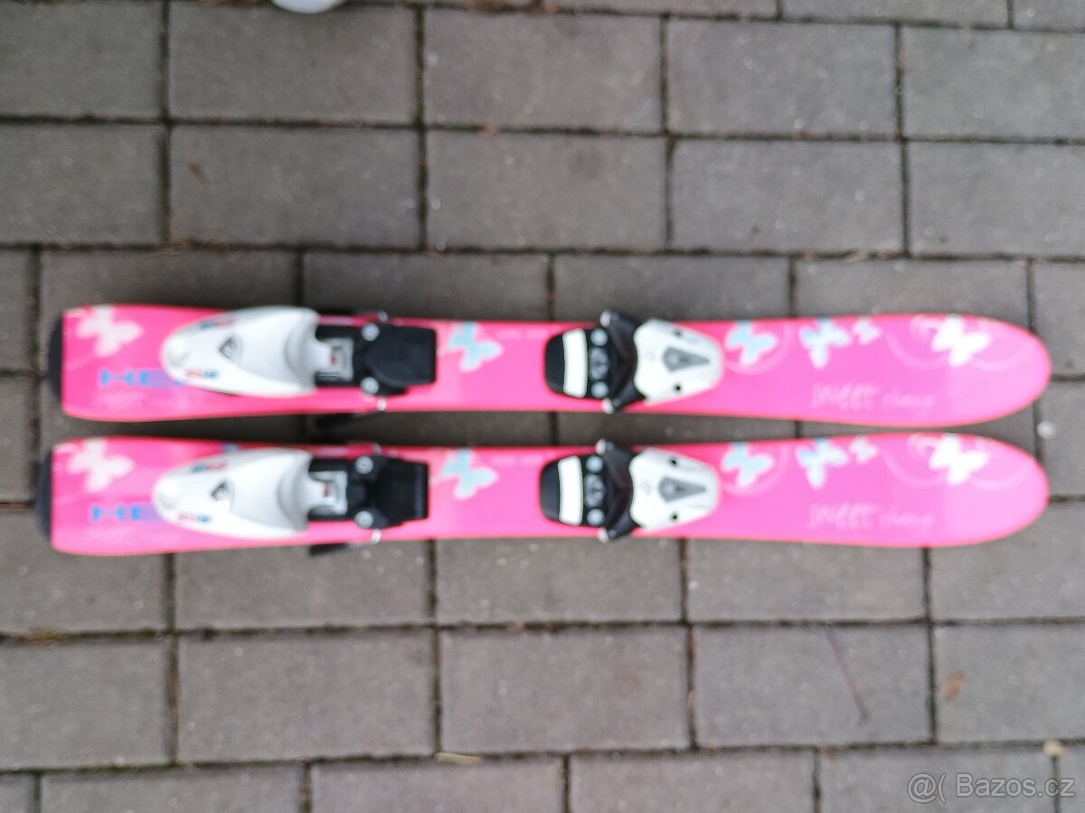 Dětské lyže 80, lyžáky, přilba