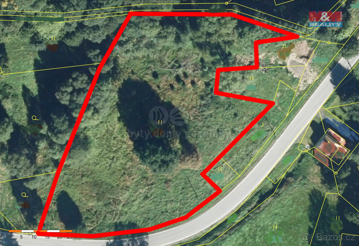 Prodej pozemku k bydlení 5923 m2 v Horní Řasnici, Srbská