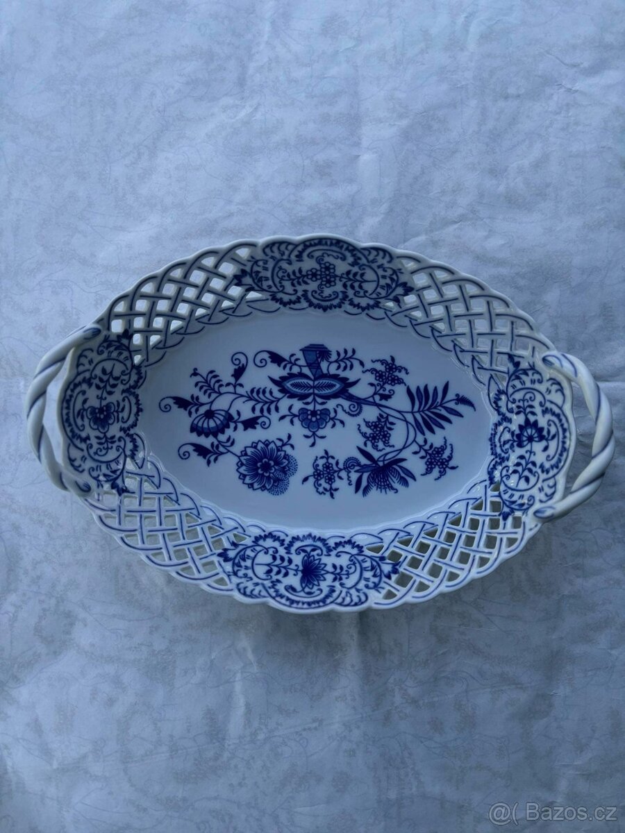 Košík cibulový porcelán z Dubí