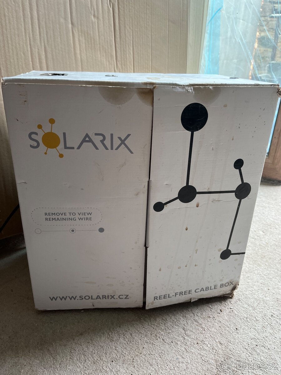 Solarix kabel CAT5E UTP drát 305m PE venkovní, SXKD-5E-UTP-P