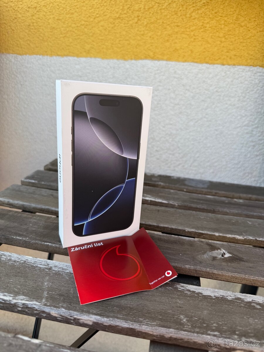 Nerozbalený iPhone 16 Pro, 256 Gb, černý Titan