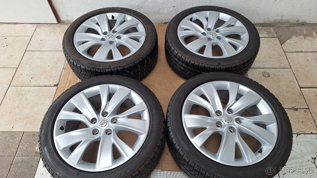 Alu kola Opel 18" 5x115 zimní pneu 235/45 R18 6-7mm