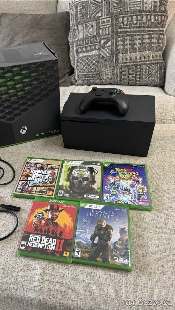 Prodám Xbox Series X 1TB+5x hra