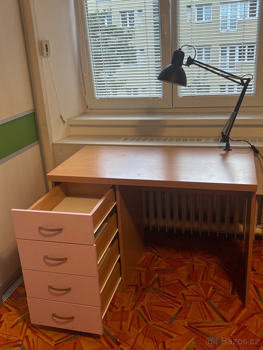 Psací stůl pro děti, 110 x 60 x 74 cm, dřevěný