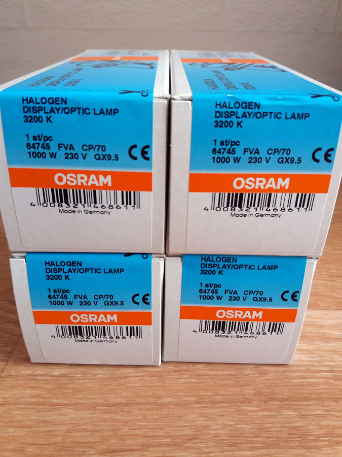 230V/1000W FVA CP/70 3200K 200h 64745 OSRAM