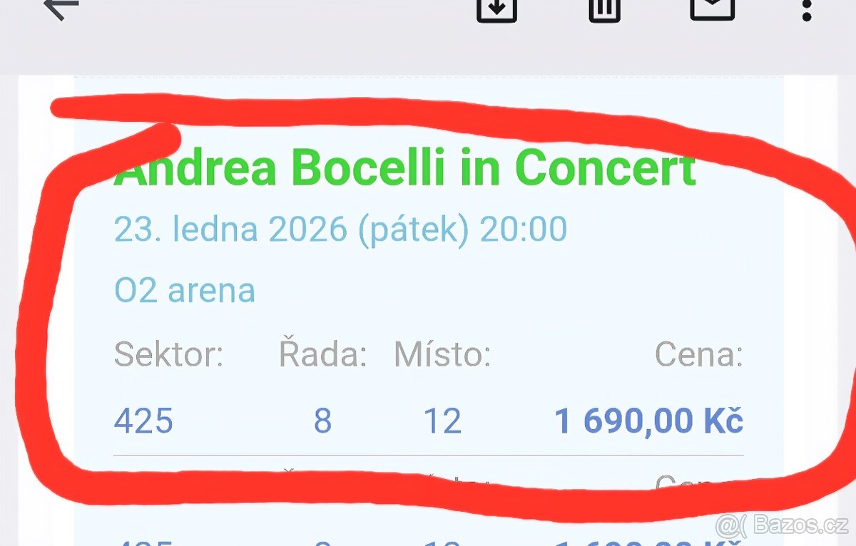 Andrea Bocelli 23.1 Praha