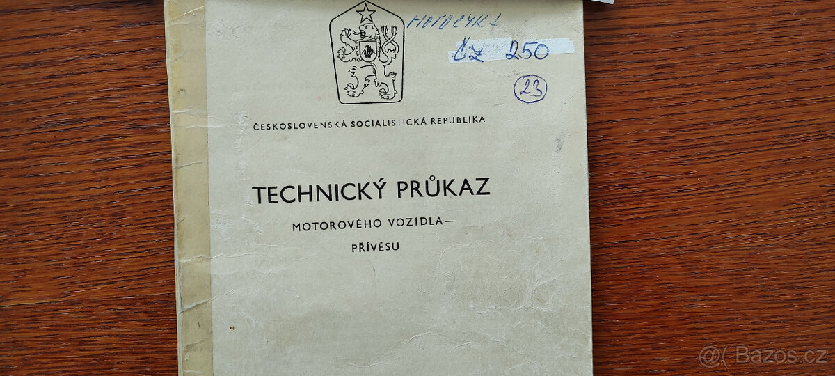 ČZ 250/471 Smolík, prodám TP