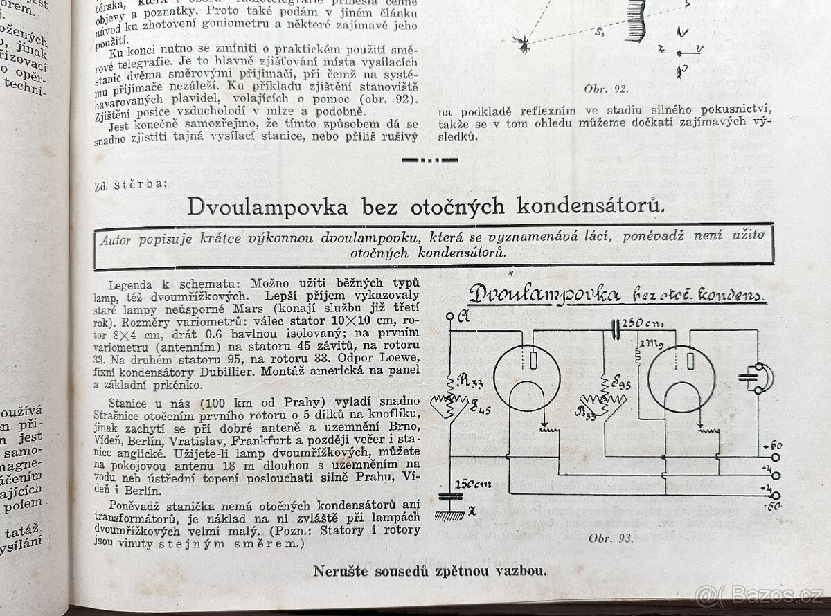 Časopisy ČESKOSLOVENSKÝ RADIOSVĚT, ročník 1, rok 1927
