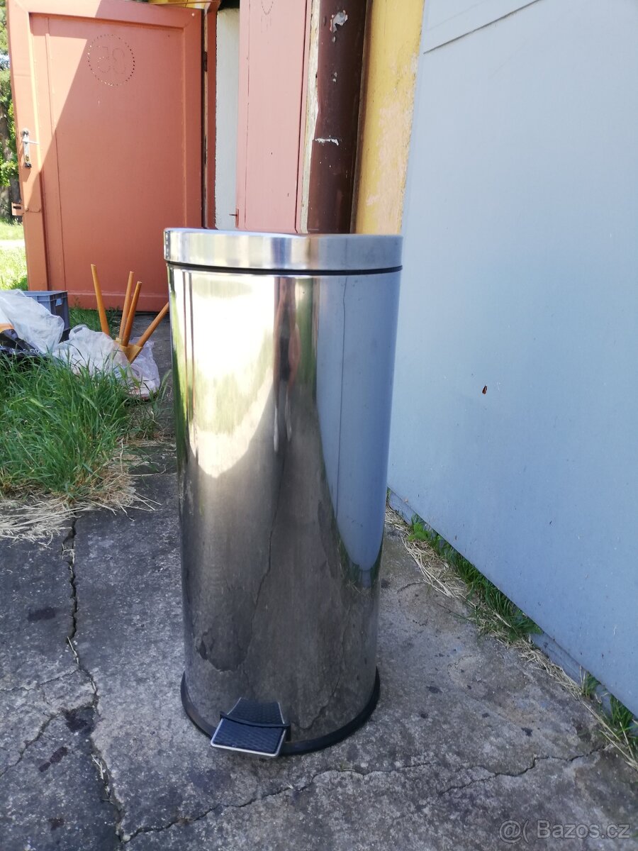 Odpadkový volně stojící koš, nerez