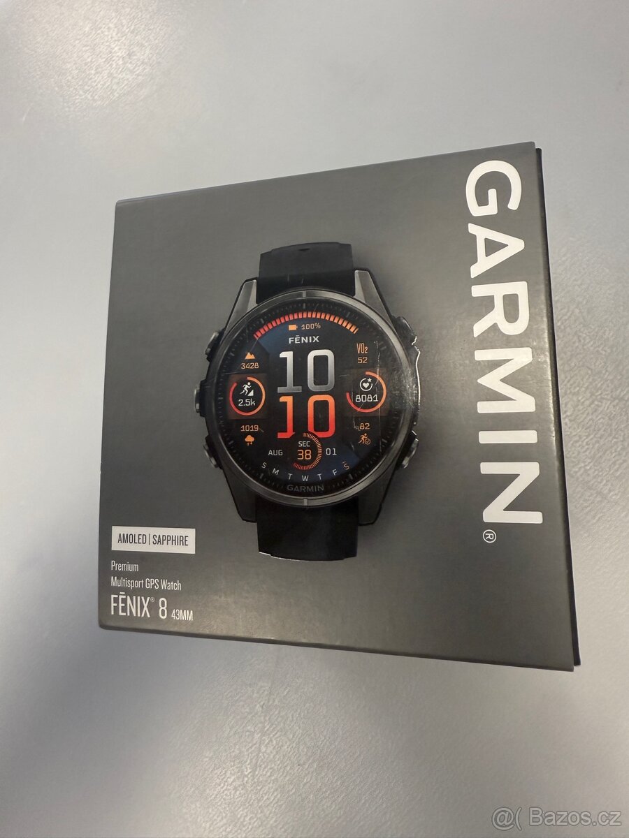 Nové Garmin fenix 8 AMOLED Sapphire 43 mm tmavě šedé