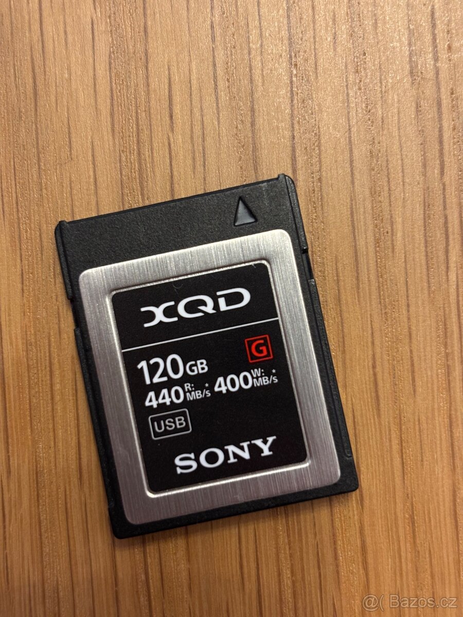 XQD karta Sony G Series 120 GB – zápis 440 MB/s