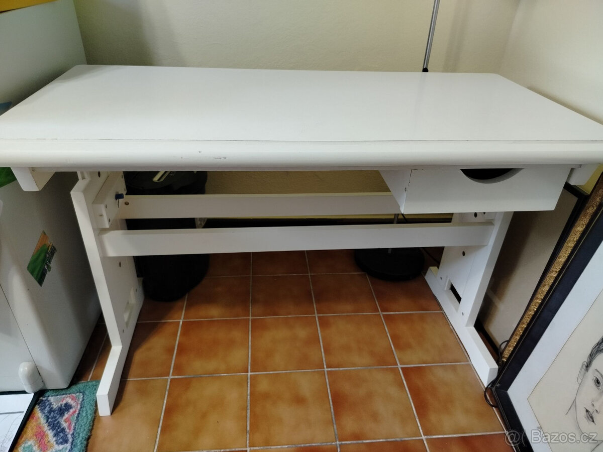 Dětský psací stůl Halmar  BARU, Bílo-modrý