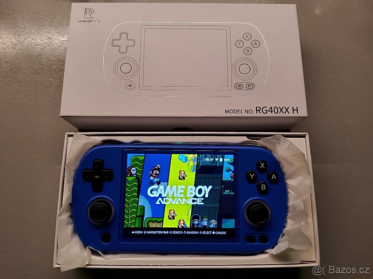 Retro Konzole Anbernic RG40xxH Modrá 64gb stock