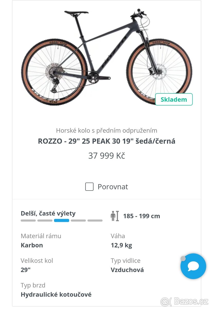 Nové karbonové horské kolo ROZZO